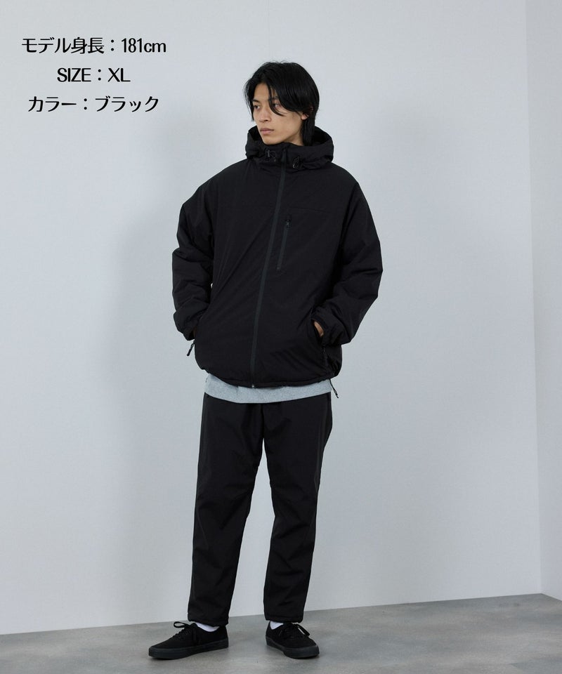 NAVY シャットアウター SOLOTEX(R)使用 裏シャギーフードジャケット メンズ商品画像-4