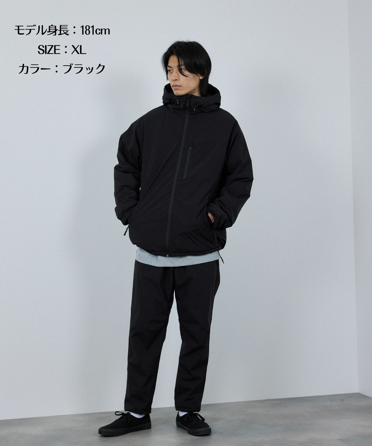 NAVY シャットアウター SOLOTEX(R)使用 裏シャギーフードジャケット メンズ