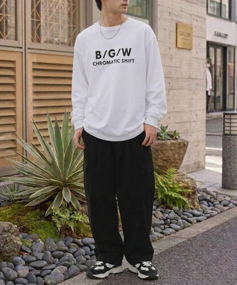 T-GRAPHICS  ロゴデザイン長袖Tシャツ メンズ商品画像-1