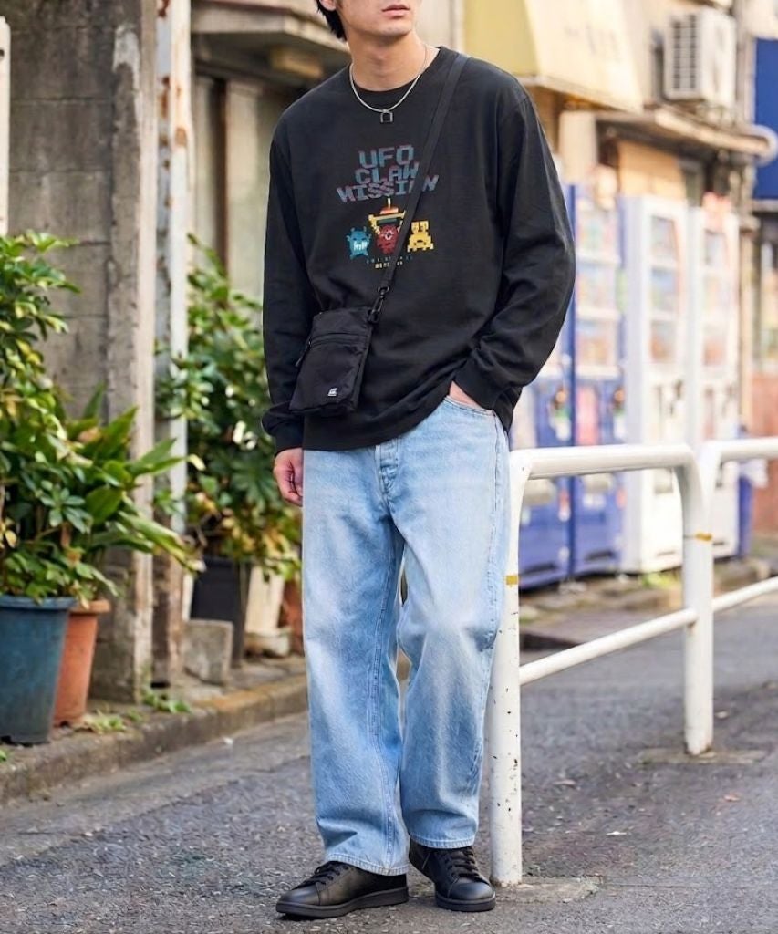 T-GRAPHICS ゲームデザイン長袖Tシャツ メンズ