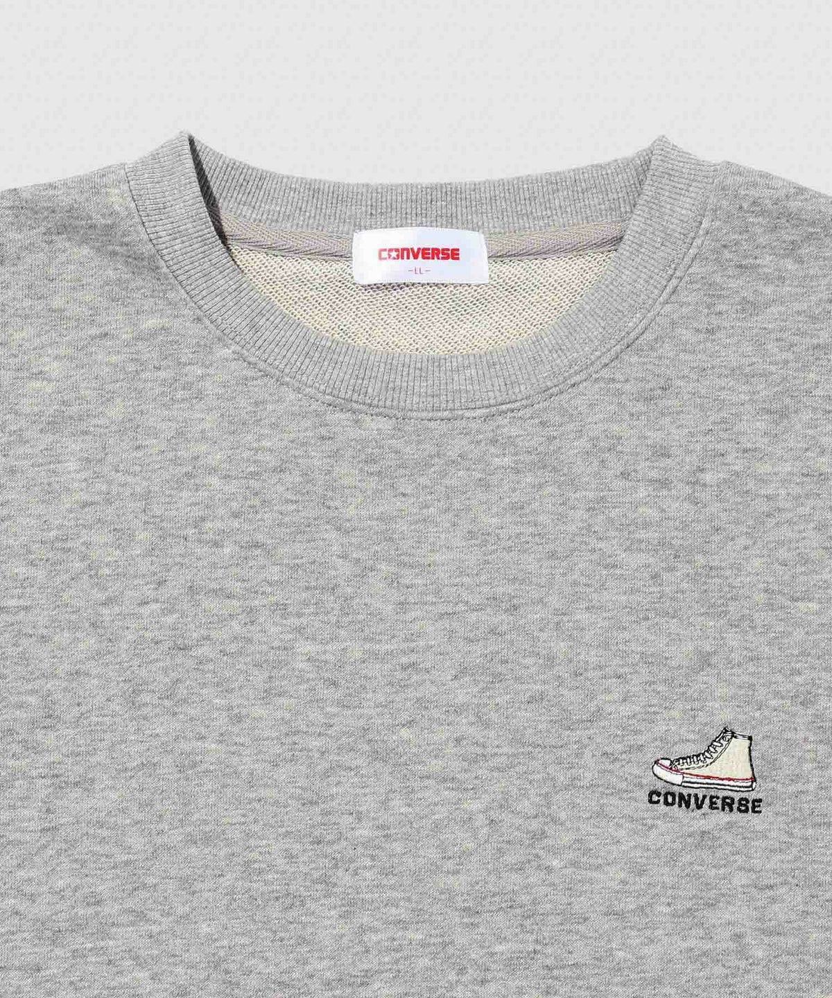 CONVERSE 裏毛ワンポイント刺繍スウェット メンズ