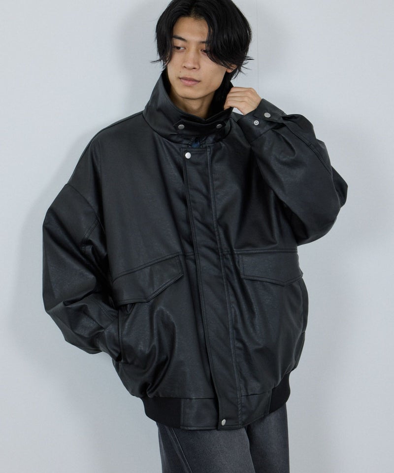 nAvy レザー調ブルゾン レディース商品画像-14