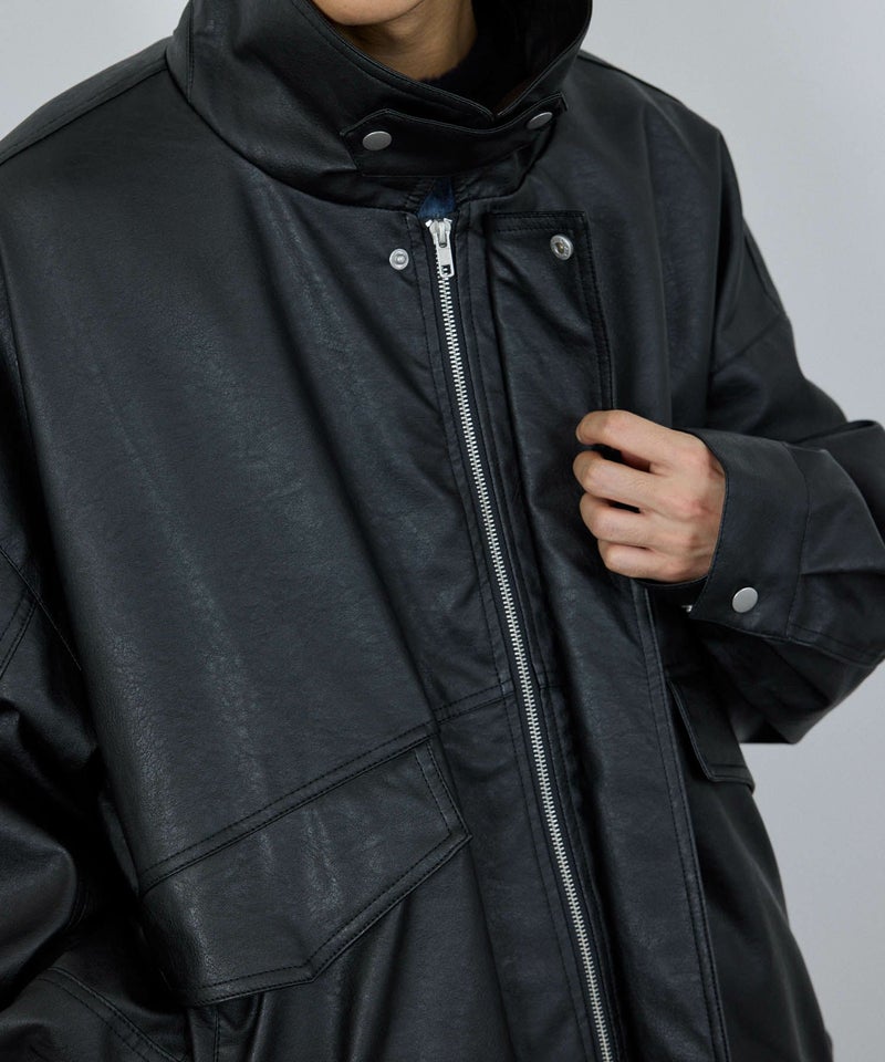 nAvy レザー調ブルゾン レディース商品画像-15