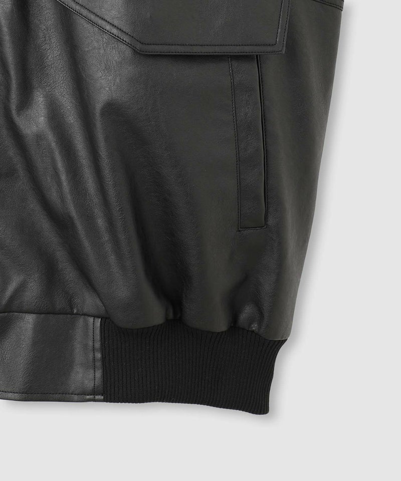 nAvy レザー調ブルゾン レディース商品画像-22