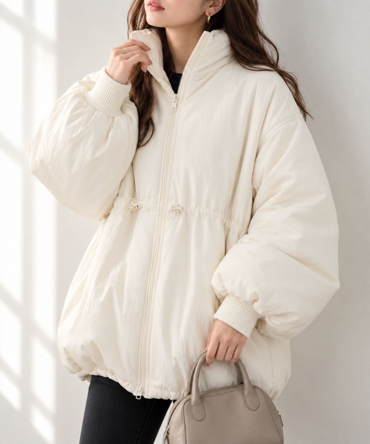 nAvy 中綿スタンドコート レディース