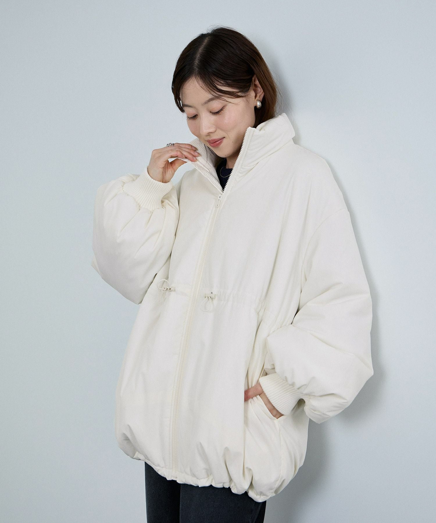 nAvy 中綿スタンドコート レディース