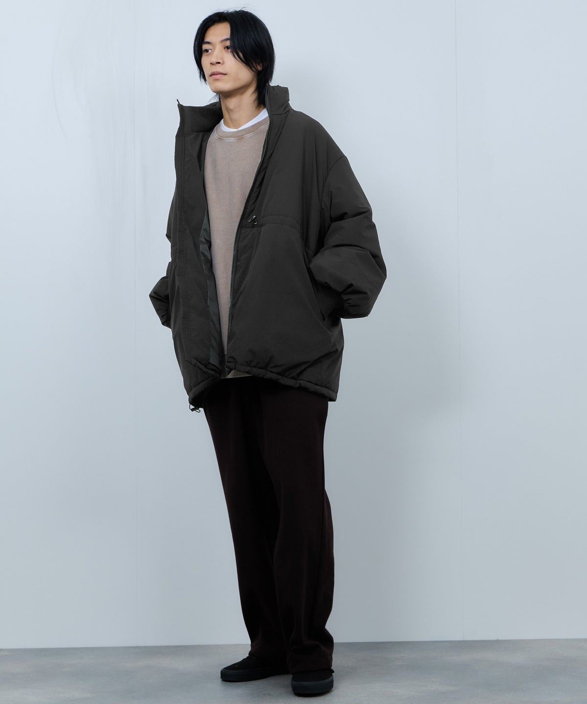 nAvy 中綿スタンドコート レディース