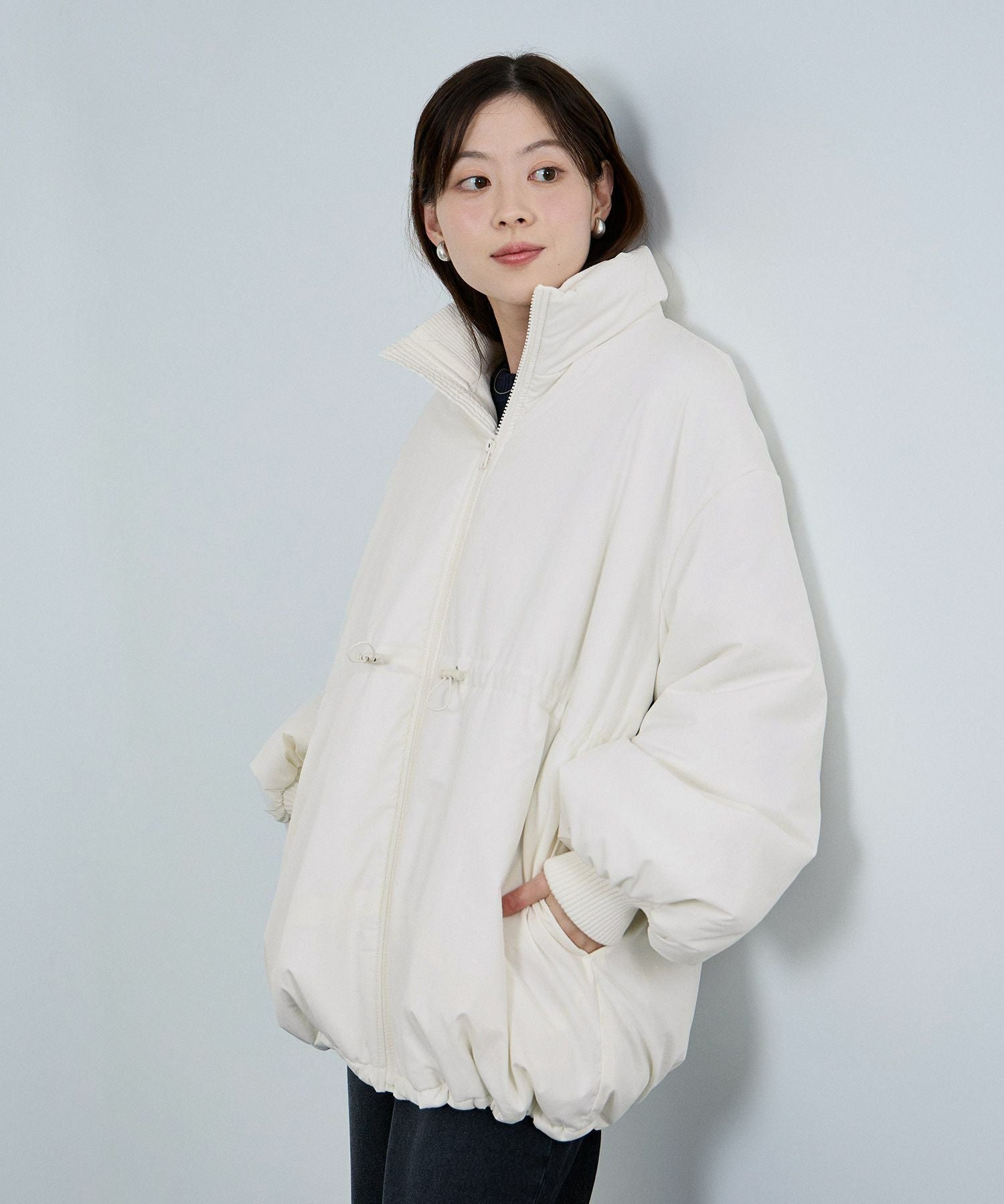 nAvy 中綿スタンドコート レディース