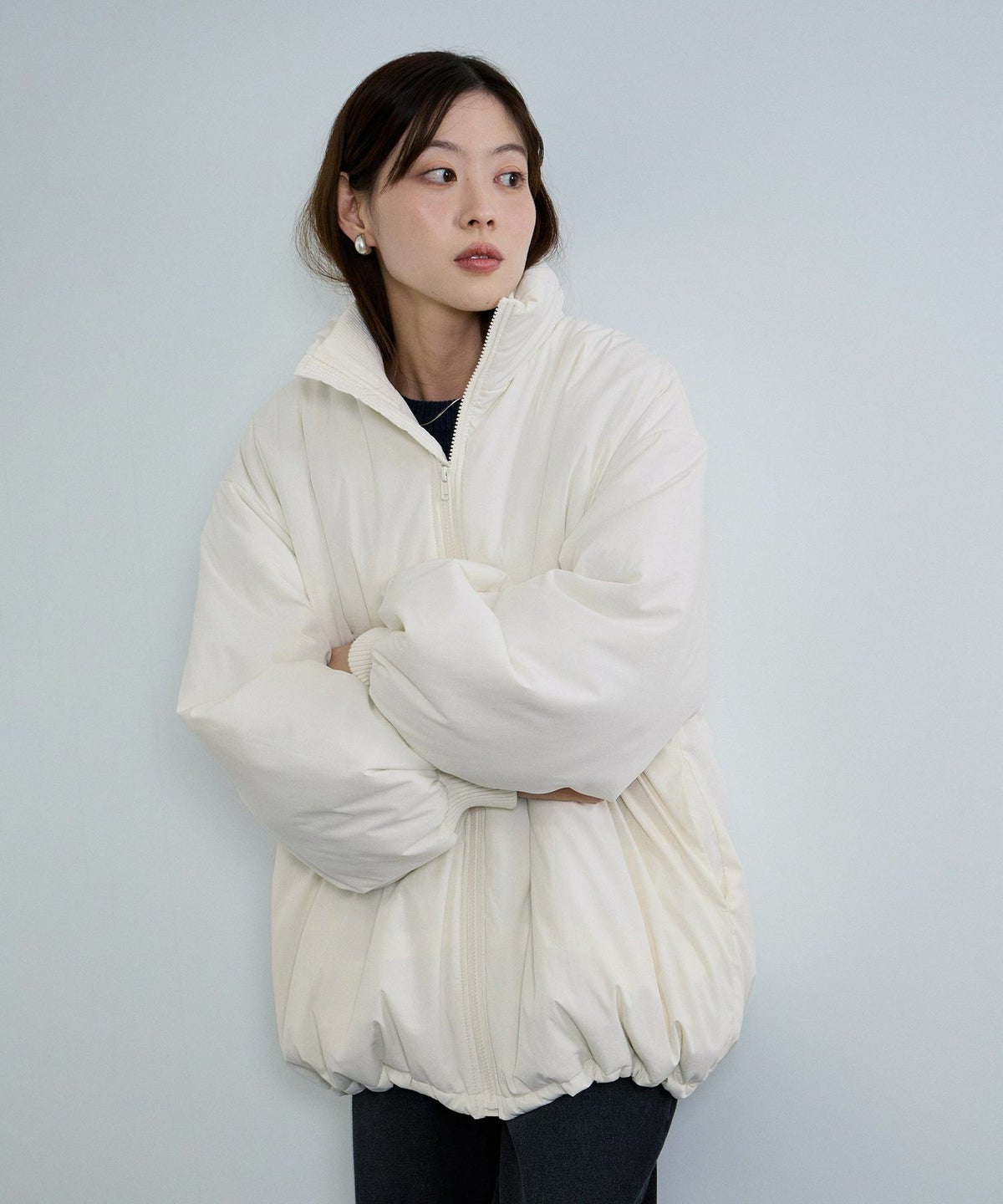 nAvy 中綿スタンドコート レディース