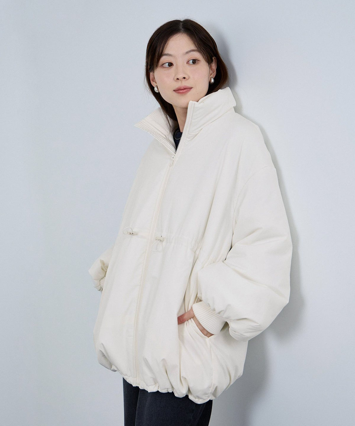 nAvy 中綿スタンドコート レディース