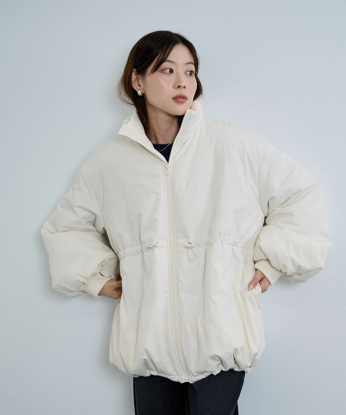 nAvy 中綿スタンドコート レディース