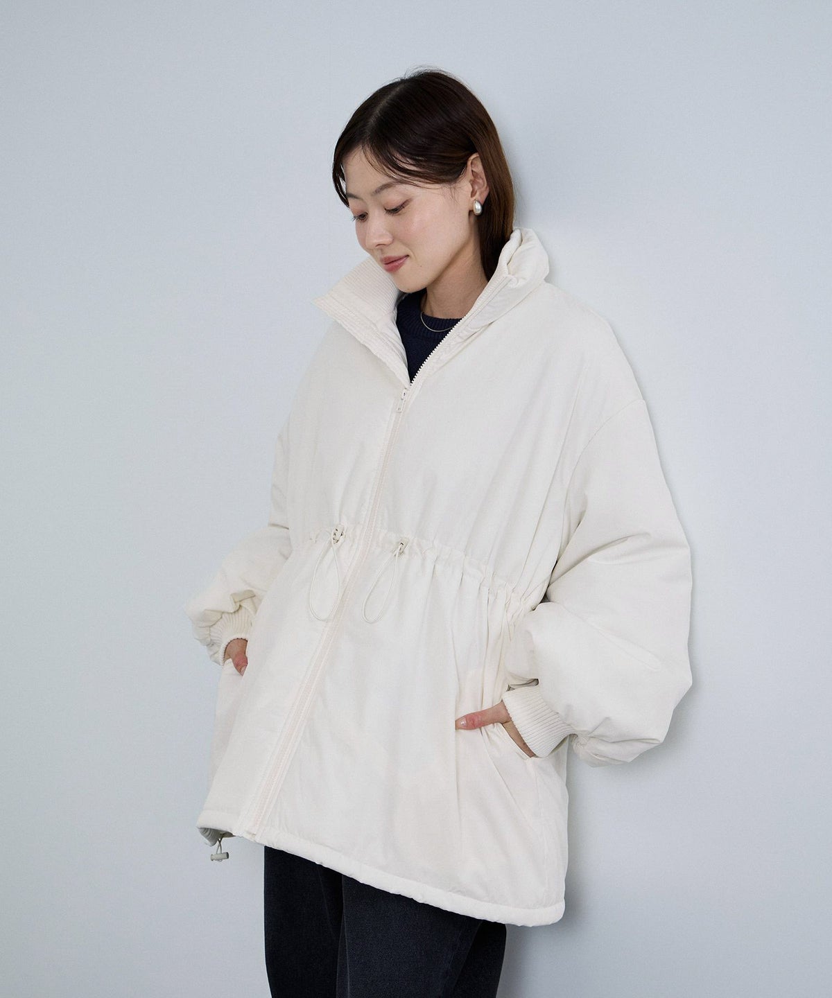 nAvy 中綿スタンドコート レディース