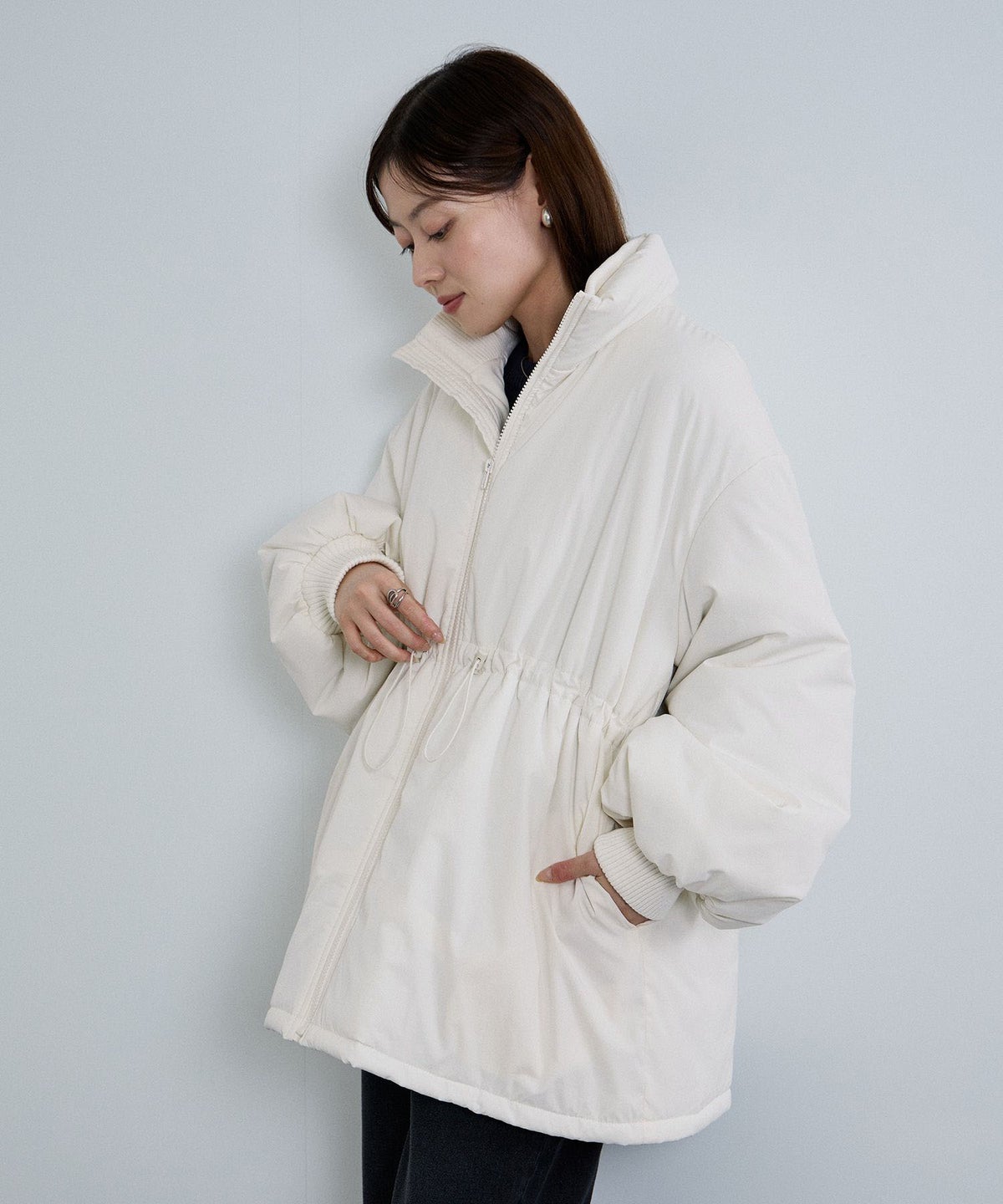 nAvy 中綿スタンドコート レディース