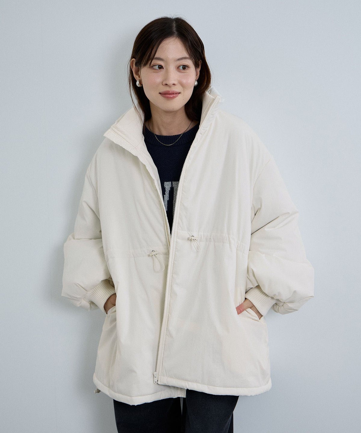 nAvy 中綿スタンドコート レディース