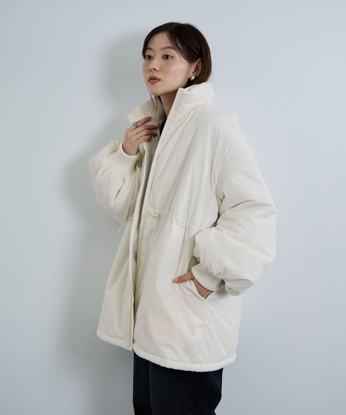 nAvy 中綿スタンドコート レディース