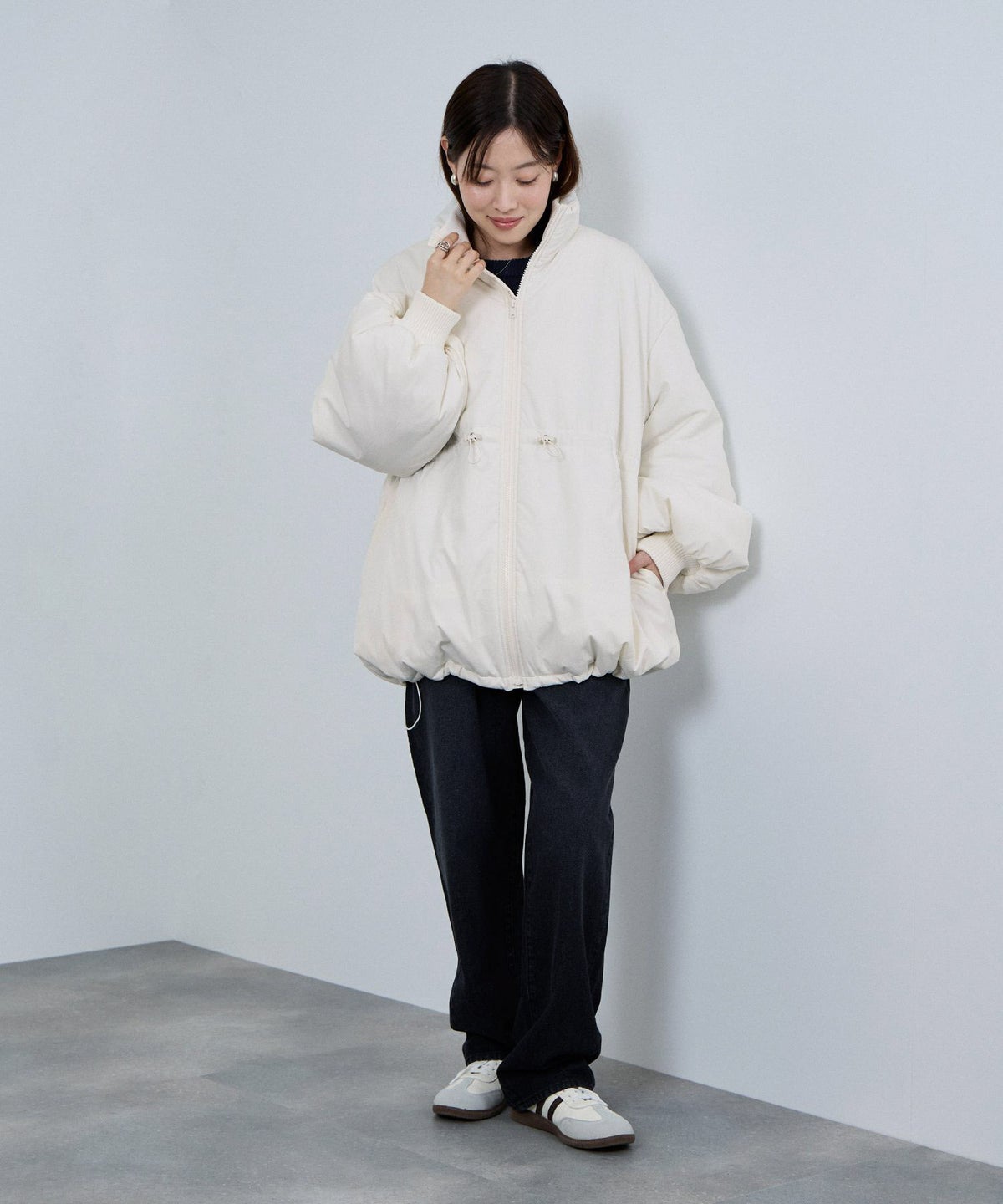 nAvy 中綿スタンドコート レディース