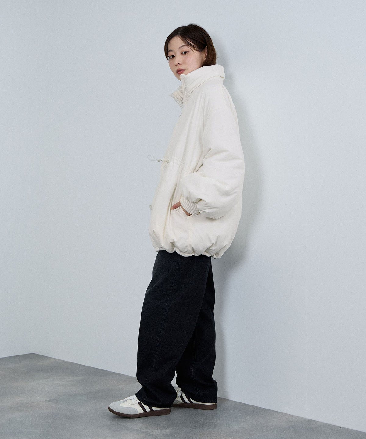nAvy 中綿スタンドコート レディース