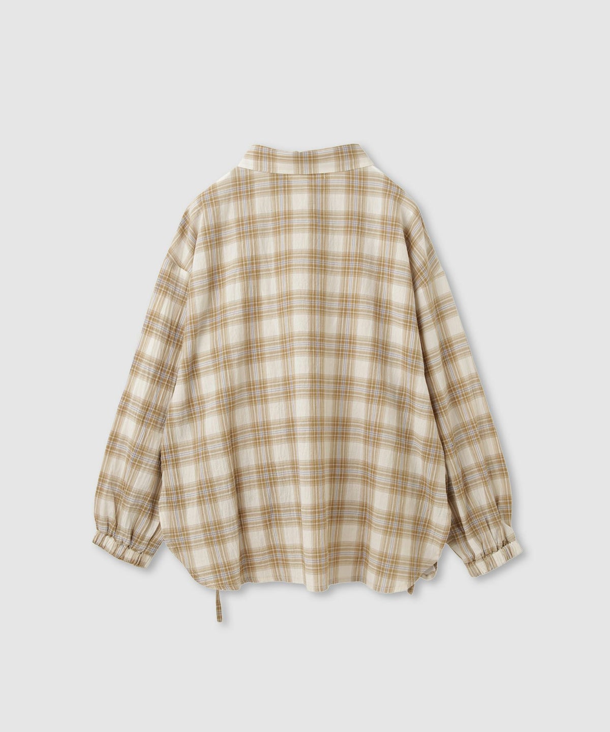 Idnes ドロストチェックシャツ レディース