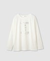Idnes 箔ロゴプリントロングスリーブTシャツ レディース メール便 対応商品商品サムネイル-1