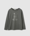 Idnes 箔ロゴプリントロングスリーブTシャツ レディース メール便 対応商品商品サムネイル-2