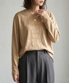 Idnes 箔ロゴプリントロングスリーブTシャツ レディース メール便 対応商品