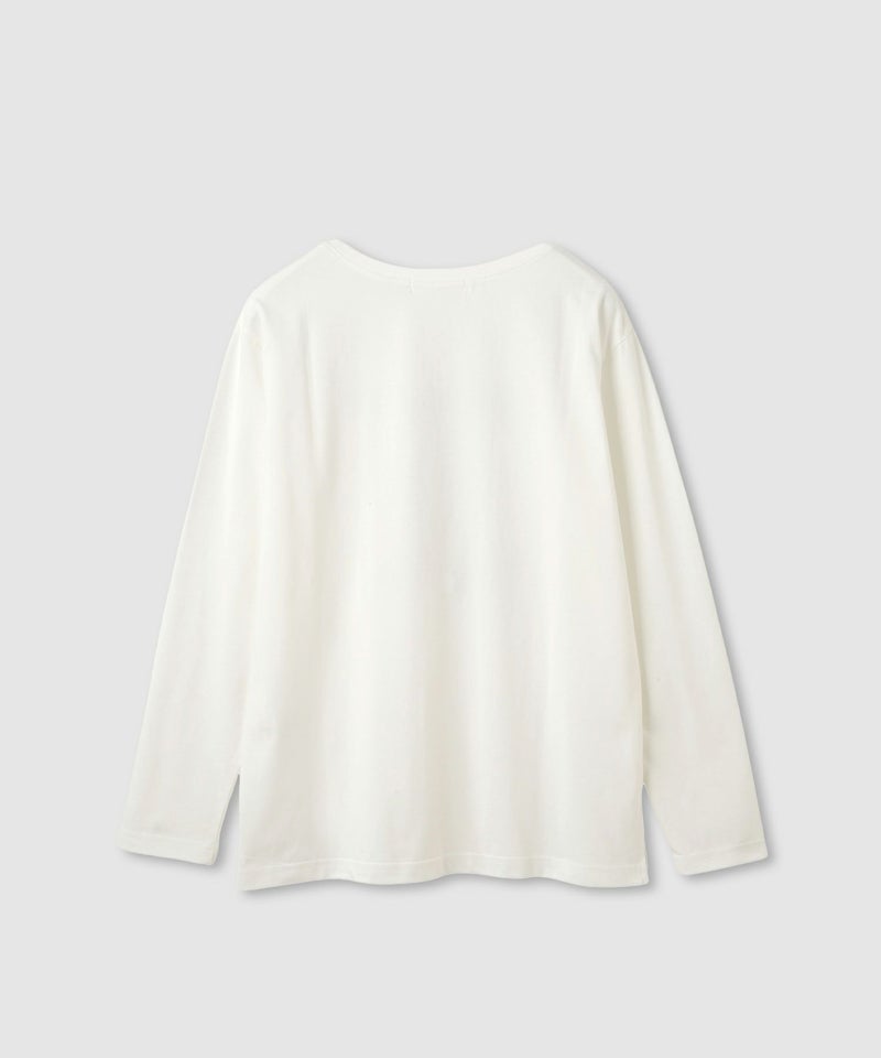 Idnes 箔ロゴプリントロングスリーブTシャツ レディース メール便 対応商品商品画像-4