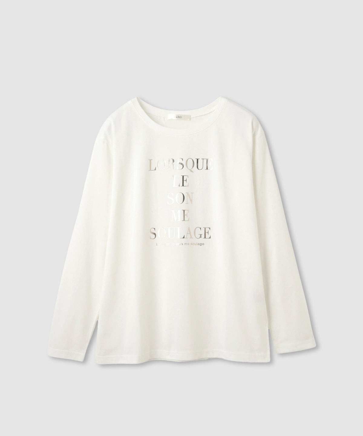 Idnes 箔ロゴプリントロングスリーブTシャツ レディース メール便 対応商品