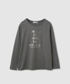 Idnes 箔ロゴプリントロングスリーブTシャツ レディース メール便 対応商品商品サムネイル-8