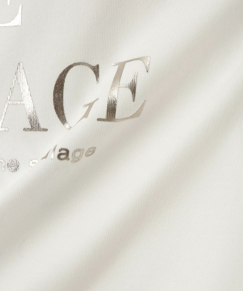 Idnes 箔ロゴプリントロングスリーブTシャツ レディース メール便 対応商品商品画像-8