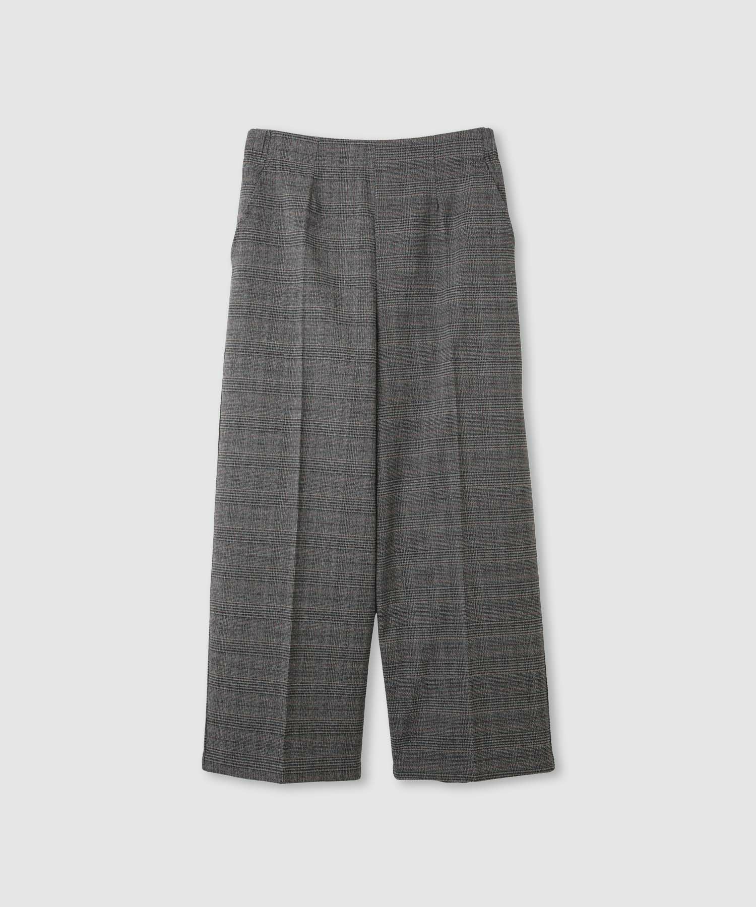 Idnes グレンチェックパンツ レディース