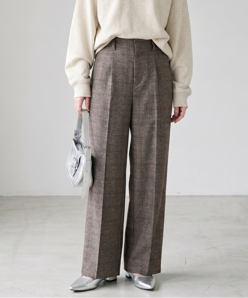 Idnes グレンチェックパンツ レディース商品画像-7