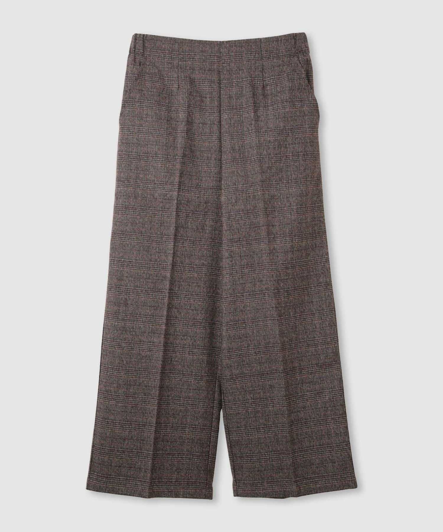 Idnes グレンチェックパンツ レディース