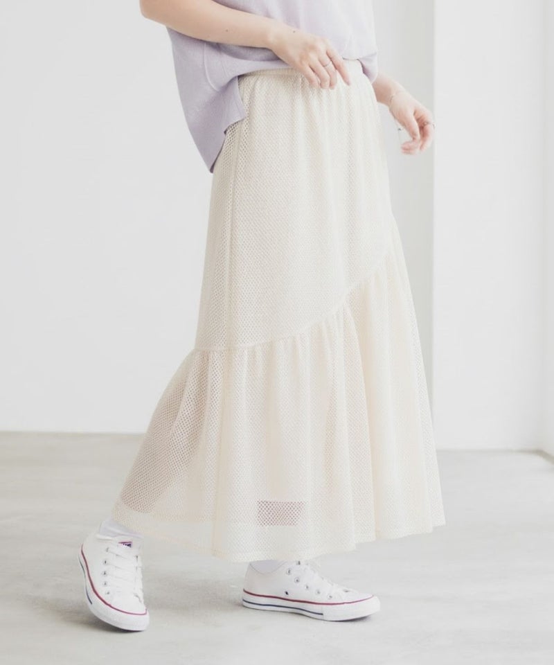 Idnes メッシュレーススカート レディース商品画像-1