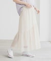 Idnes メッシュレーススカート レディース
