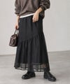 Idnes メッシュレーススカート レディース