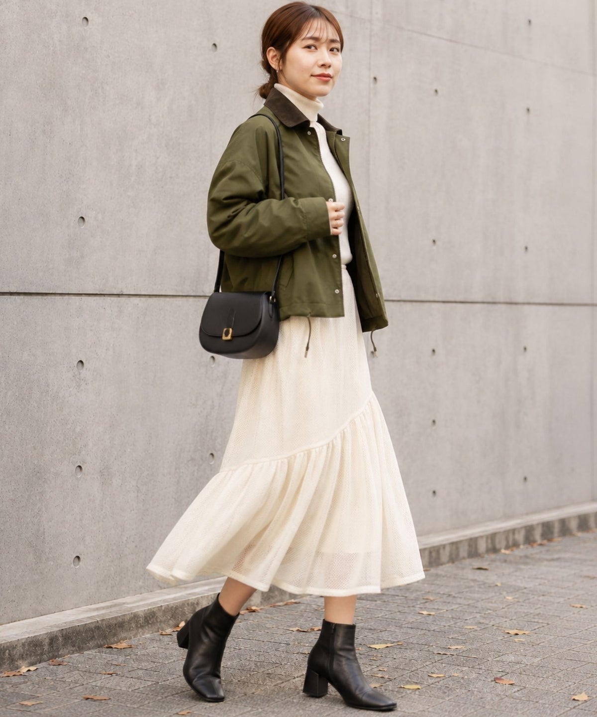 Idnes メッシュレーススカート レディース