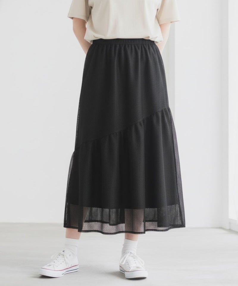 Idnes  メッシュレーススカート レディース商品画像-7
