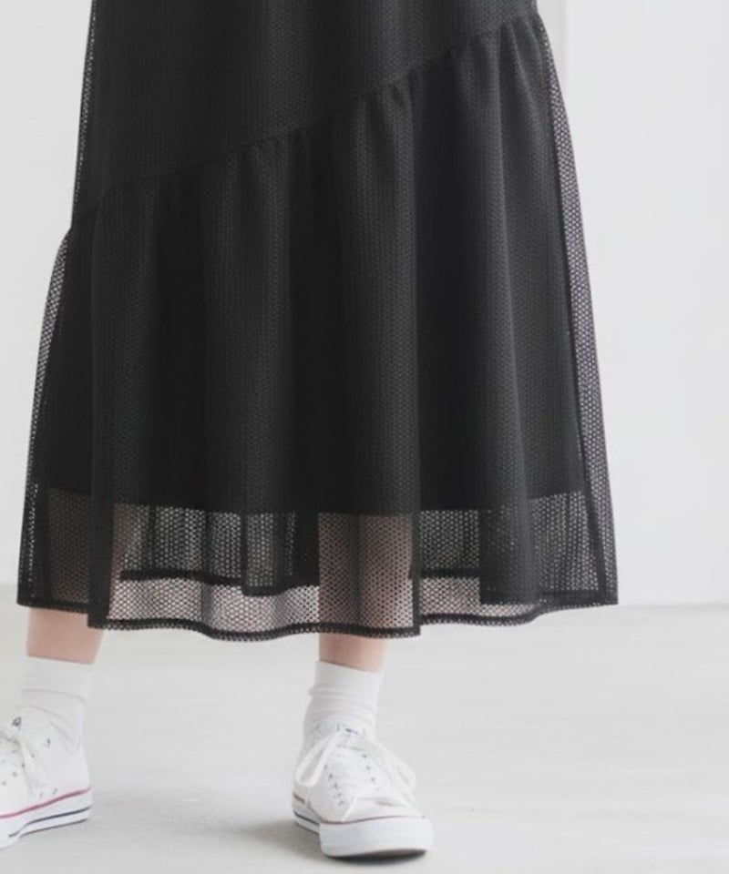 Idnes  メッシュレーススカート レディース商品画像-8