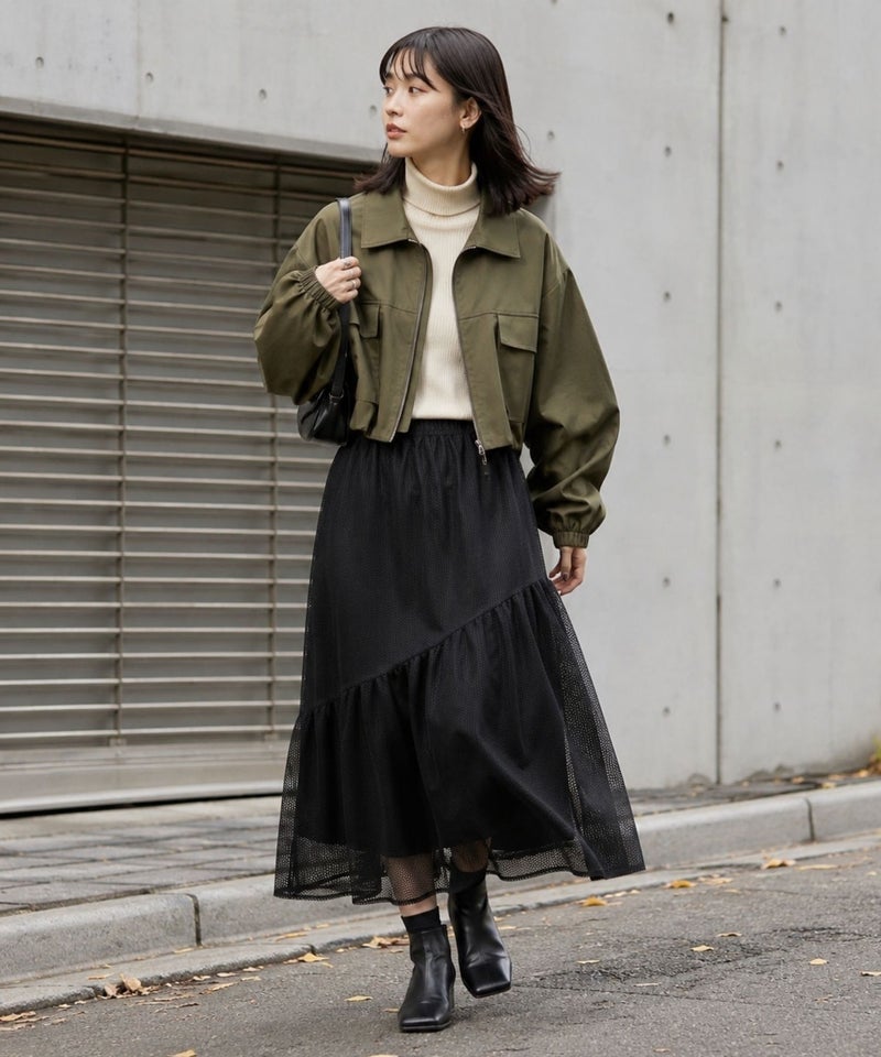 Idnes  メッシュレーススカート レディース商品画像-10
