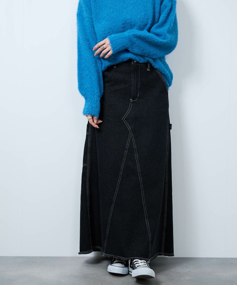 nAvy 毎日はきたくなるデニム「マイデニ」 ペインタースカート レディース商品画像-2