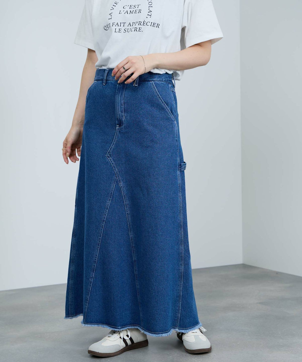 nAvy 毎日はきたくなるデニム「マイデニ」 ペインタースカート レディース