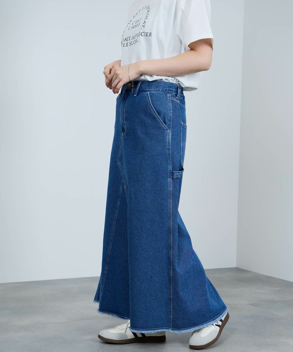 nAvy 毎日はきたくなるデニム「マイデニ」 ペインタースカート レディース