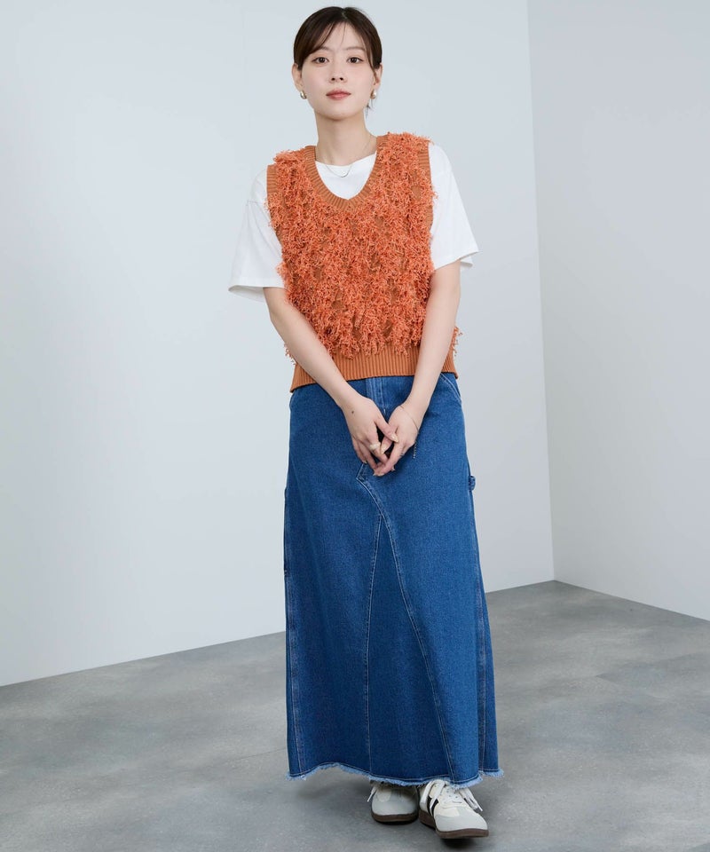 nAvy 毎日はきたくなるデニム「マイデニ」 ペインタースカート レディース商品画像-8