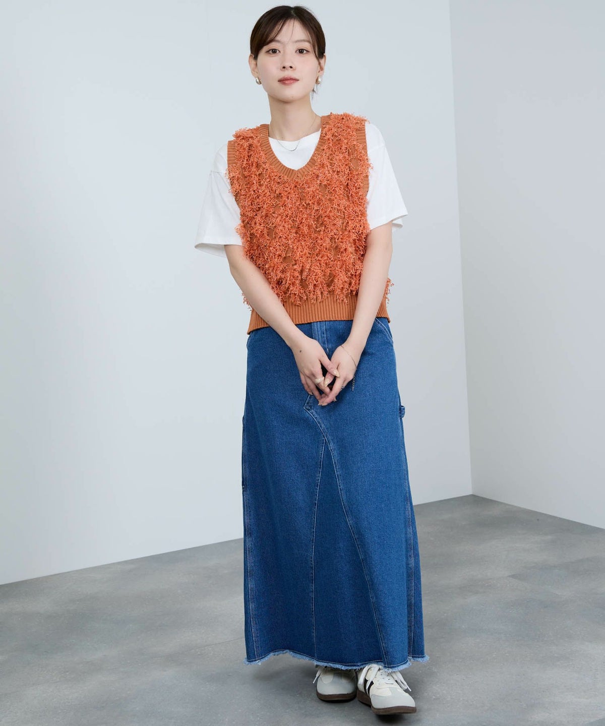 nAvy 毎日はきたくなるデニム「マイデニ」 ペインタースカート レディース