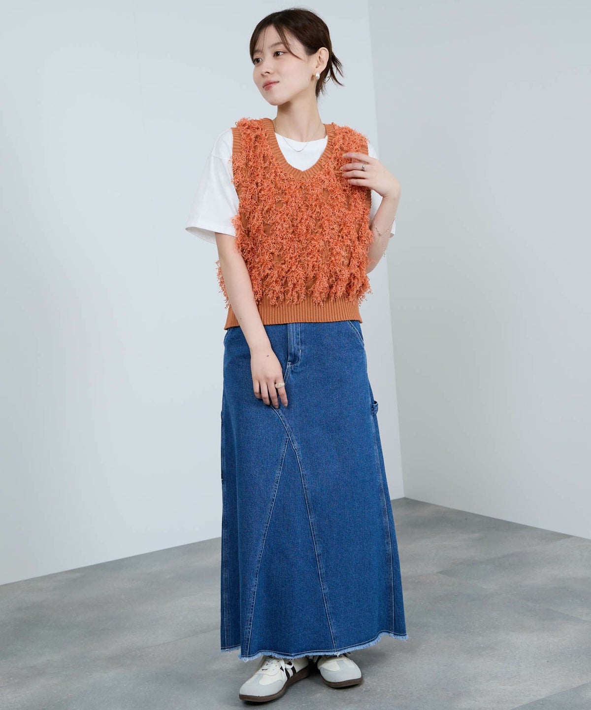 nAvy 毎日はきたくなるデニム「マイデニ」 ペインタースカート レディース