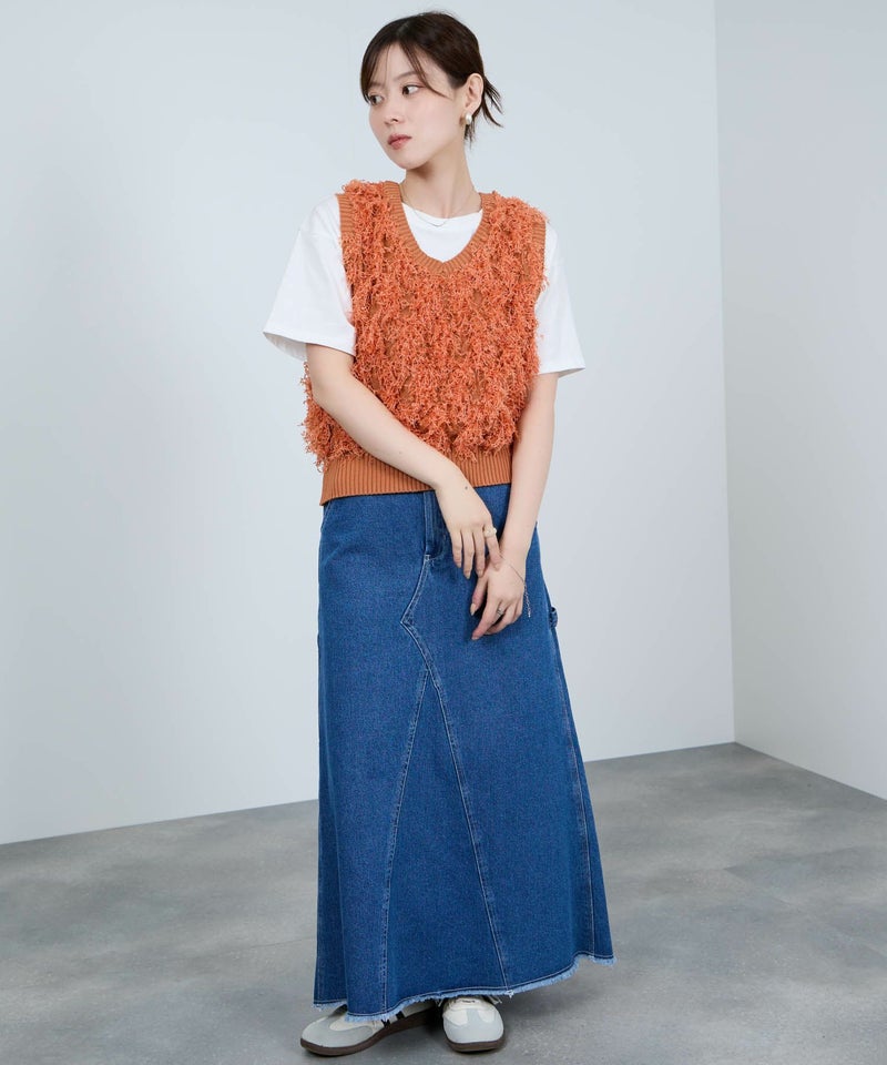 nAvy 毎日はきたくなるデニム「マイデニ」 ペインタースカート レディース商品画像-10