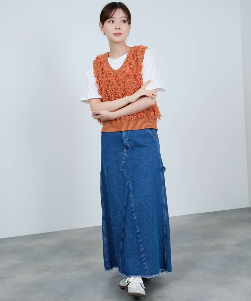 nAvy 毎日はきたくなるデニム「マイデニ」 ペインタースカート レディース商品画像-11