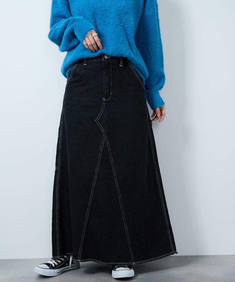 nAvy 毎日はきたくなるデニム「マイデニ」 ペインタースカート レディース商品画像-12