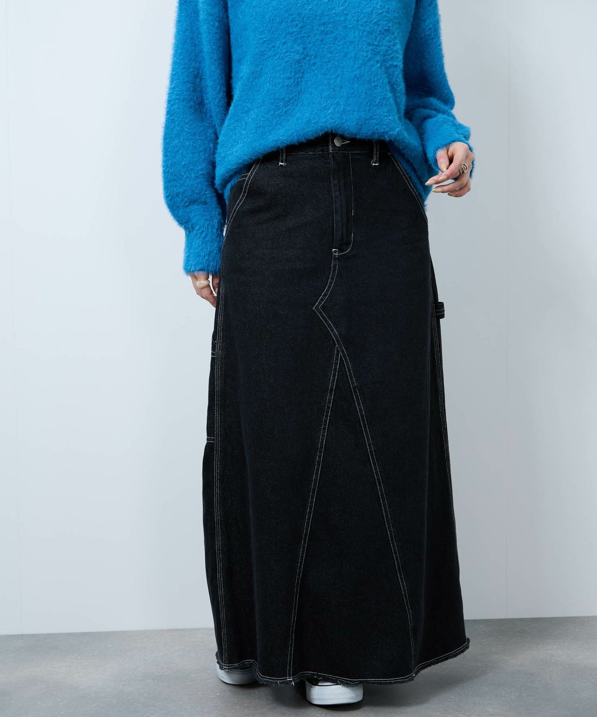 nAvy 毎日はきたくなるデニム「マイデニ」 ペインタースカート レディース