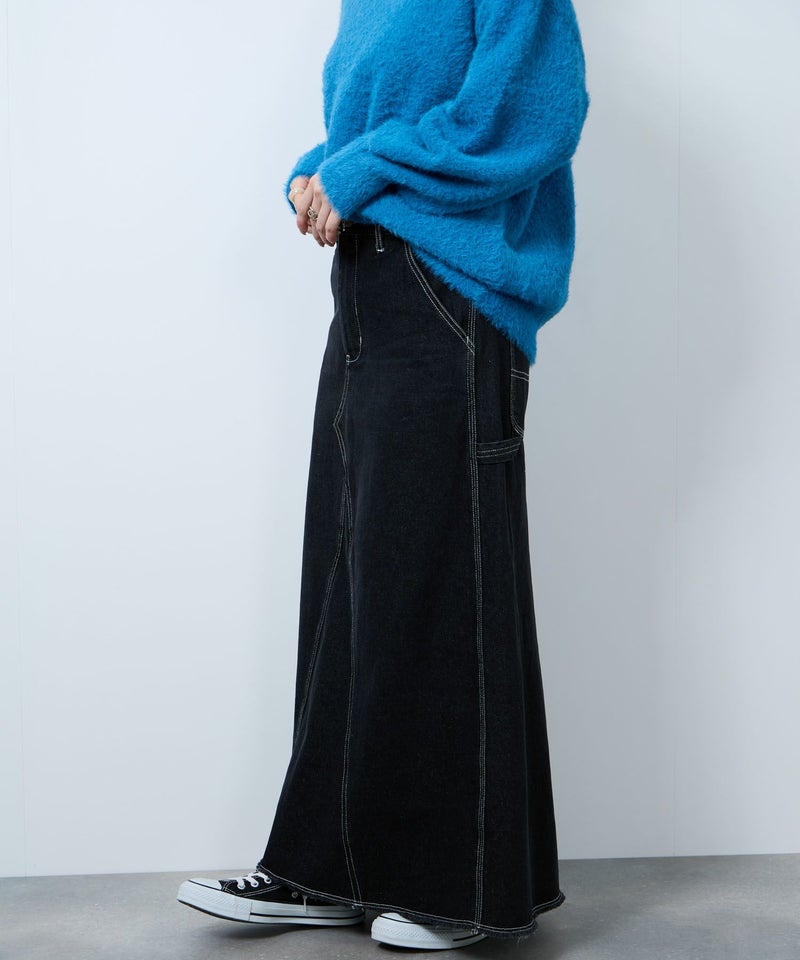 nAvy 毎日はきたくなるデニム「マイデニ」 ペインタースカート レディース商品画像-14